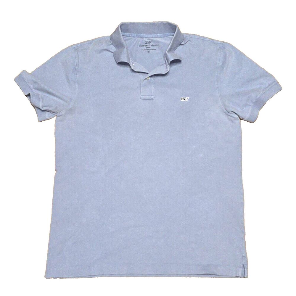 Vineyard Vines Polo Shirt Slim Fit Mens Medium Blue Short Sleeve